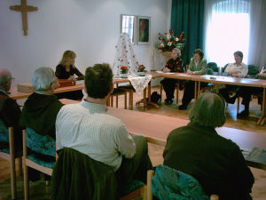 Er�ffnungsfeier mit Segnung der Statue Katharina von Siena