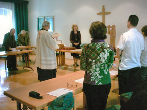 Er�ffnungsfeier mit Segnung der Statue Katharina von Siena