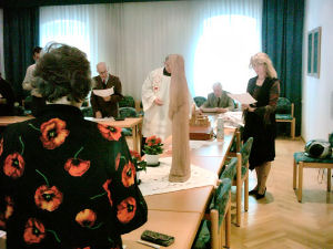 Er�ffnungsfeier mit Segnung der Statue Katharina von Siena