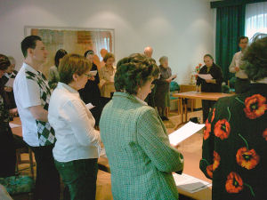 Er�ffnungsfeier mit Segnung der Statue Katharina von Siena